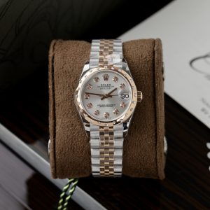 Rolex DateJust Bezel Diamonds Best Replica Demi Rose Gold 31mm (1)