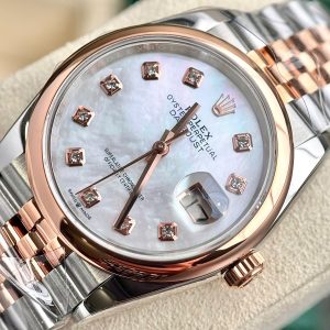 Rolex DateJust Mother Of Pearl Dial Best Replica Demi Rose Gold 31mm (2)