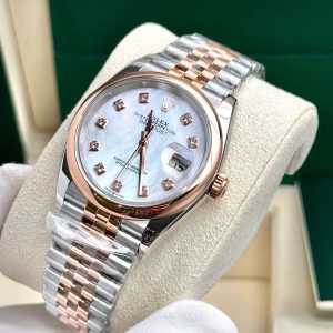 Rolex DateJust Mother Of Pearl Dial Best Replica Demi Rose Gold 31mm (2)