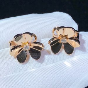 Van Cleef & Arpels Frivole Earring Remake Natural Diamond 18K Rose Gold (2)