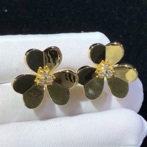 Van Cleef & Arpels Frivole Earrings Remake Natural Diamond 18K Gold (2)