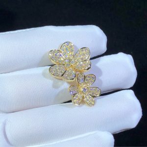 Van Cleef & Arpels Frivole Womens Ring Custom 18K Gold Natural Diamond (2)