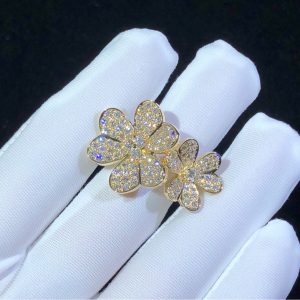 Van Cleef & Arpels Frivole Womens Ring Custom 18K Gold Natural Diamond (2)