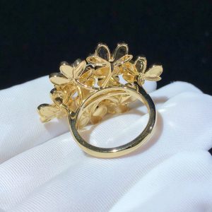Van Cleef & Arpels Frivole Womens Ring Custom Natural Diamond 18K Gold (2)