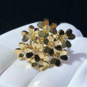 Van Cleef & Arpels Frivole Womens Ring Custom Natural Diamond 18K Gold (2)
