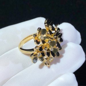 Van Cleef & Arpels Frivole Womens Ring Custom Natural Diamond 18K Gold (2)