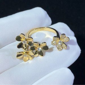 Van Cleef & Arpels Frivole Womens Ring Natural Diamond 18K Gold Custom (2)