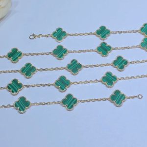 Van Cleef & Arpels Magic Alhambra Necklace Custom Gemstone 18K Gold 20 Motifs (2)