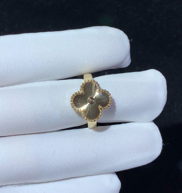 Van Cleef & Arpels Magic Alhambra Womens Ring Custom 18K Gold (2)