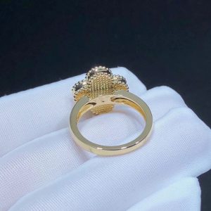 Van Cleef & Arpels Vintage Alhambra Ring Remake Natural Diamond 18K Gold (2)