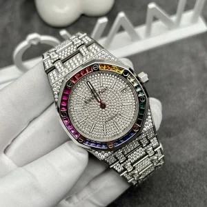 Audemars Piguet Iced Out Full Diamonds & Synthentic Gemstones Rainbow 41mm