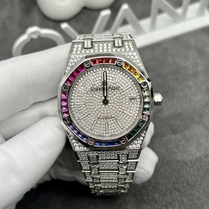 Audemars Piguet Iced Out Full Diamonds & Synthentic Gemstones Rainbow 41mm