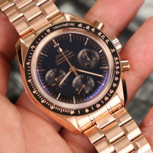 Omega Speedmaster Moonwatch Rose Gold Replica 11 Watch Dial Black 42mm (2)