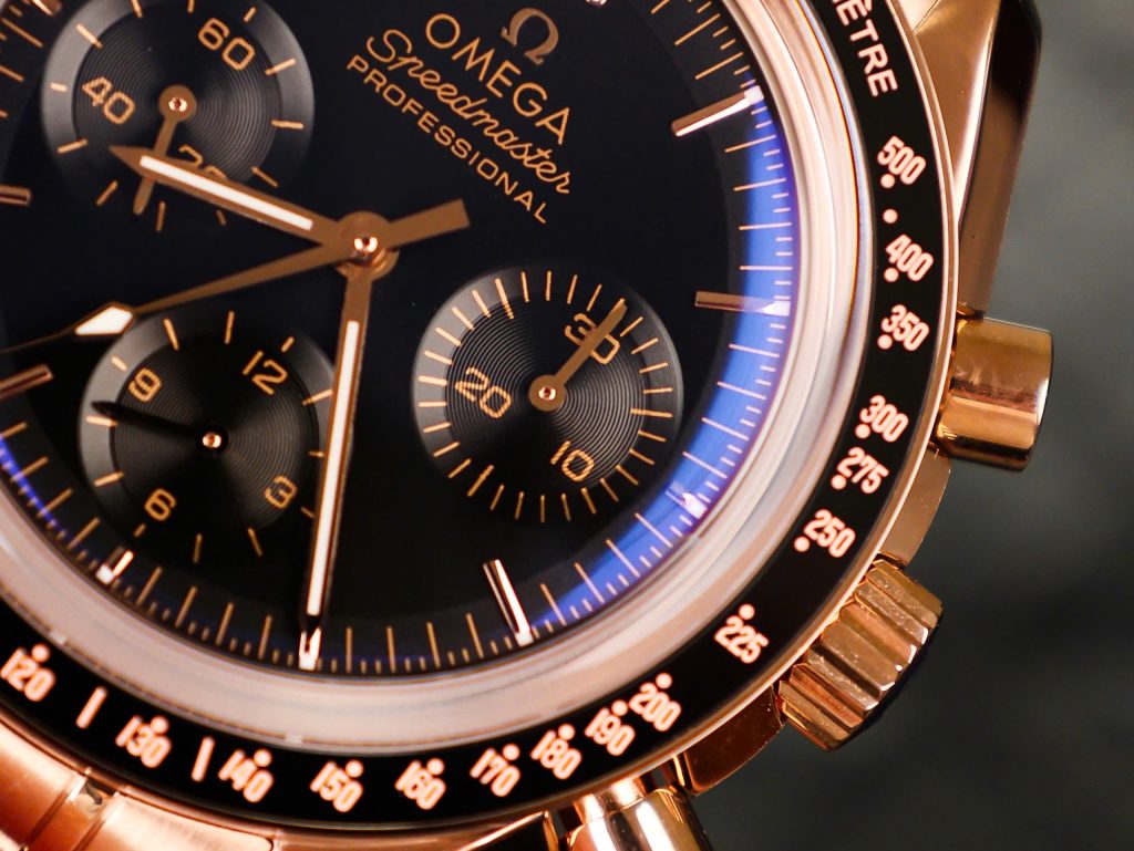 Omega Speedmaster Moonwatch Rose Gold Replica 11 Watch Dial Black 42mm (2)