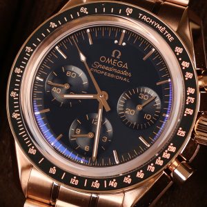 Omega Speedmaster Moonwatch Rose Gold Replica 11 Watch Dial Black 42mm (2)