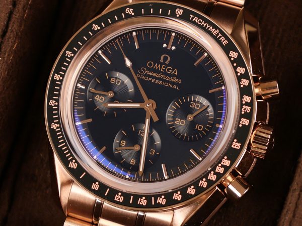 Omega Speedmaster Moonwatch Rose Gold Replica 11 Watch Dial Black 42mm (2)