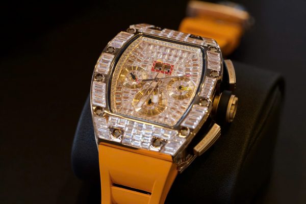 Richard Mille RM011 Replica 11 Watch Orange Rubber Strap 44mm (2)