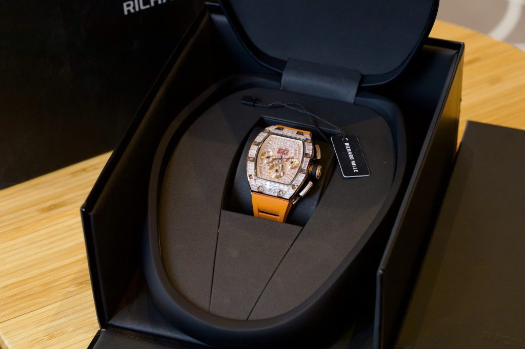 Richard Mille RM011 Replica 11 Watch Orange Rubber Strap 44mm (2)