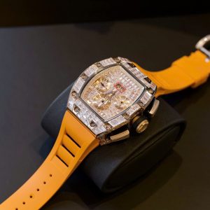 Richard Mille RM011 Replica 11 Watch Orange Rubber Strap 44mm (2)