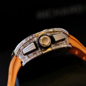 Richard Mille RM011 Replica 11 Watch Orange Rubber Strap 44mm (2)