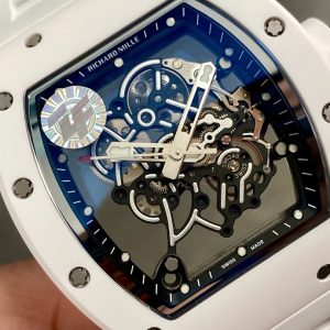 Richard Mille RM055 Best Replica Watch White Ceramic Rubber Strap ZF Factory 45mm (2)