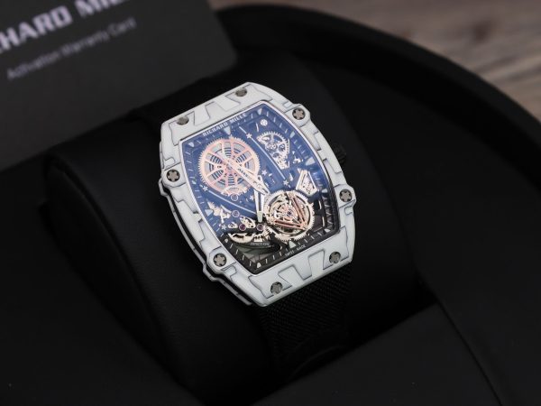 Richard Mille RM27-05 Rafael Nadal White Carbon Best Replica Watch 37.25×47 (2)