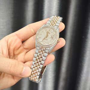 Rolex Best Replica Watch DateJust Custom Full Moissanite Diamonds 36mm (2)