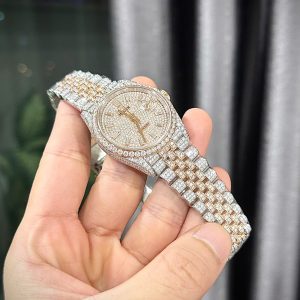 Rolex Best Replica Watch DateJust Custom Full Moissanite Diamonds 36mm (2)