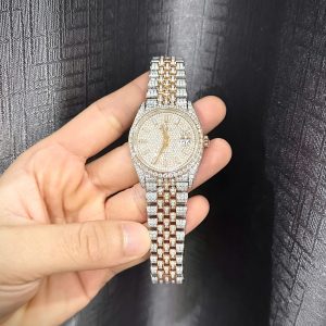 Rolex Best Replica Watch DateJust Custom Full Moissanite Diamonds 36mm (2)