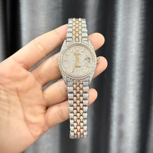 Rolex Best Replica Watch DateJust Custom Full Moissanite Diamonds 36mm (2)