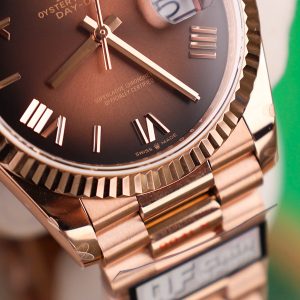 Rolex Best Replica Watch Day-Date 128235 Chocolate Dial Weight 158gram QF Factory 36mm (2)