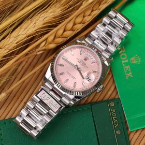 Rolex Best Replica Watch Day-Date 128236 Pink Dial Weight 158gram QF Factory 36mm (2)