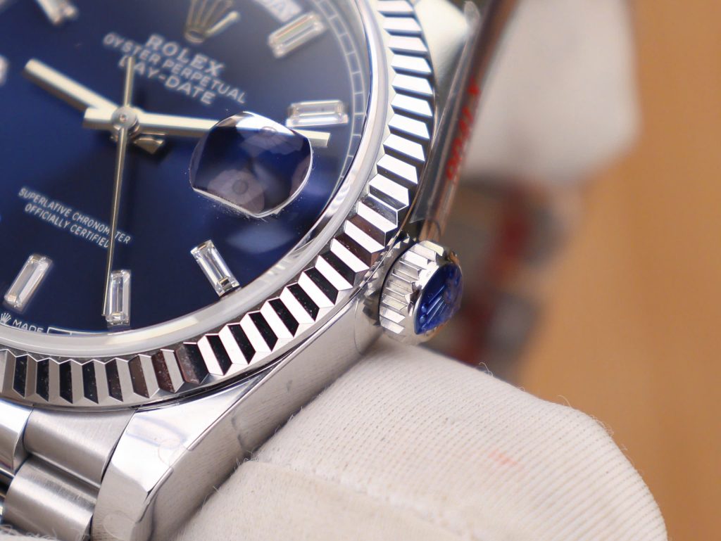 Rolex Day-Date 128236 Best Replica Watch Blue Dial Weight 158gram QF Factory 36mm (2)