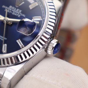 Rolex Day-Date 128236 Best Replica Watch Blue Dial Weight 158gram QF Factory 36mm (2)