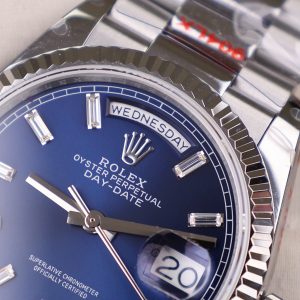 Rolex Day-Date 128236 Best Replica Watch Blue Dial Weight 158gram QF Factory 36mm (2)