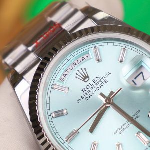 Rolex Day-Date 128236 Replica Watch Ice Blue Dial Weight 158gram QF Factory 36mm (2)