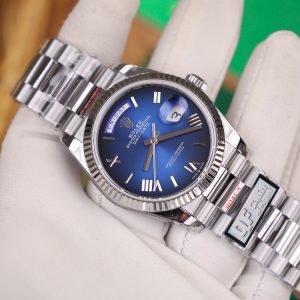 Rolex Day-Date 128236 Replica Watches Blue Dial Weight 158gram QF Factory 36mm (2)