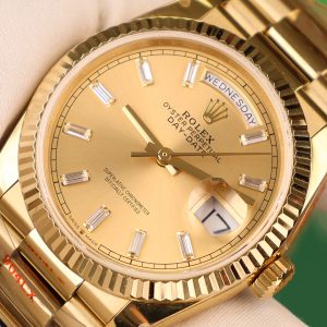 Rolex Day-Date 128238 Best Replica Watch Yellow Dial Weight 158gram QF Factory 36mm (2)