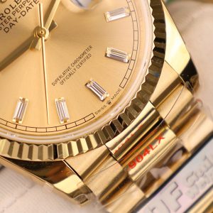 Rolex Day-Date 128238 Best Replica Watch Yellow Dial Weight 158gram QF Factory 36mm (2)