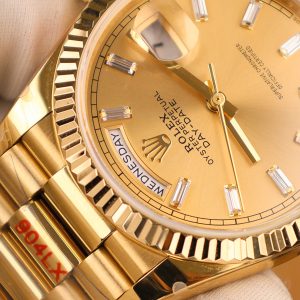 Rolex Day-Date 128238 Best Replica Watch Yellow Dial Weight 158gram QF Factory 36mm (2)