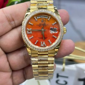 Rolex Day-Date 128398TBR Carnelian Dial RA Factory Best Replica 36mm (1)