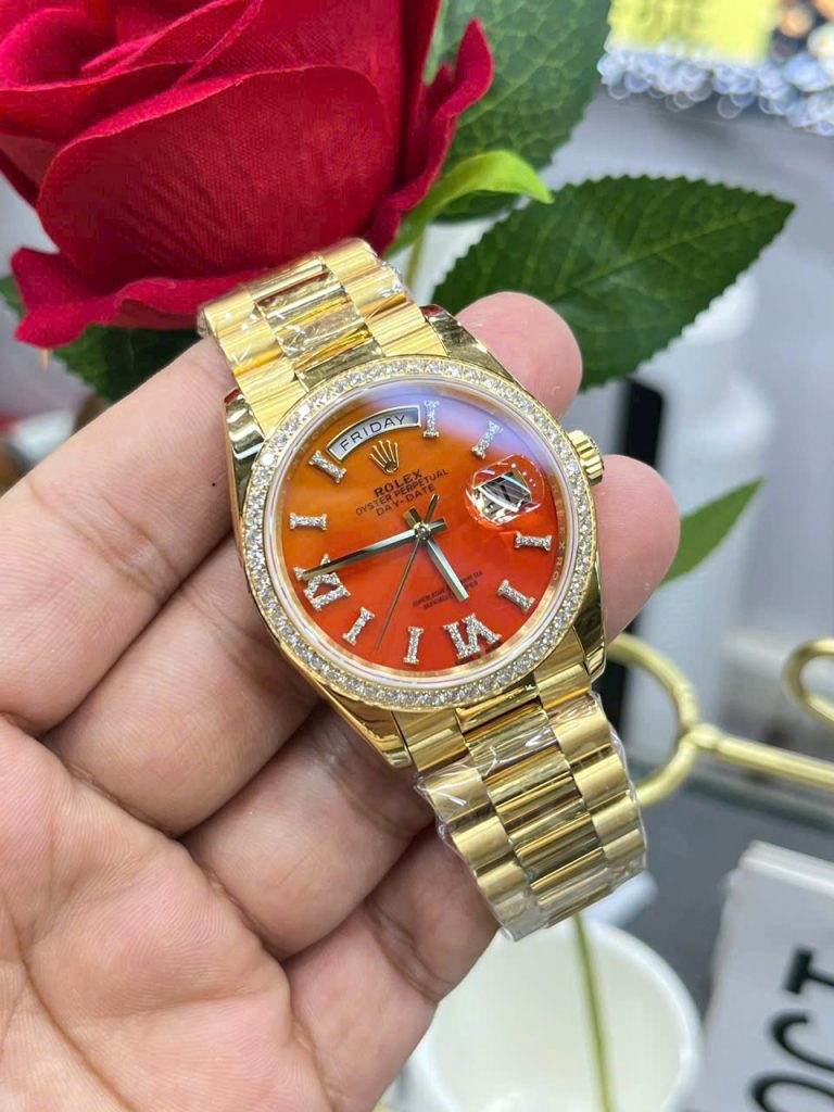 Rolex Day-Date 128398TBR Carnelian Dial RA Factory Best Replica 36mm (1)