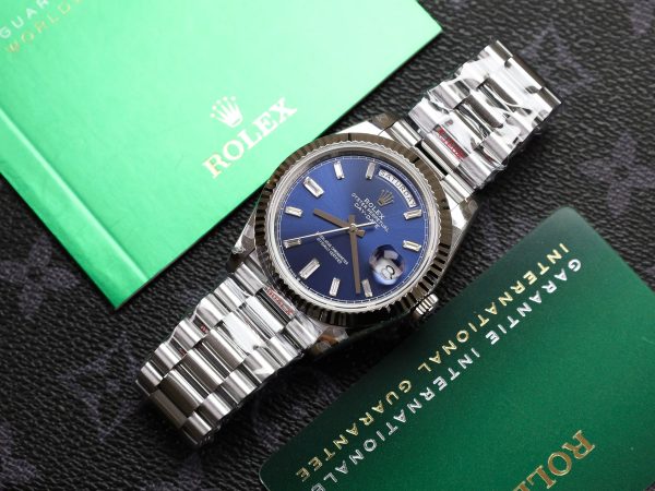 Rolex Day-Date Replica Watch Blue Dial Weight 175gram GM Factory 40mm (2)