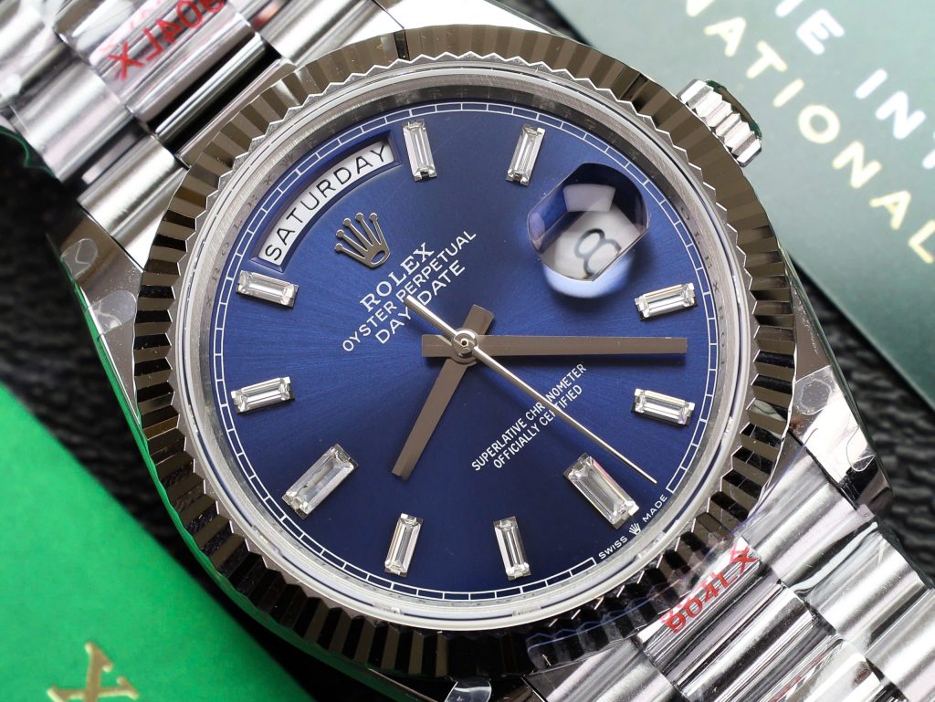 Rolex Day-Date Replica Watch Blue Dial Weight 175gram GM Factory 40mm (2)