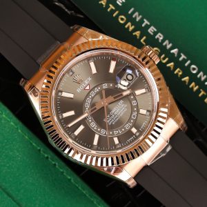 Rolex Sky-Dweller 326235 Rose Gold Replica 11 Watch Noob Factory 42mm (2)