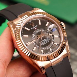 Rolex Sky-Dweller 326235 Rose Gold Replica 11 Watch Noob Factory 42mm (2)