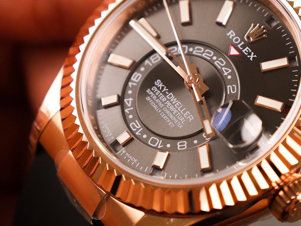 Rolex Sky-Dweller 326235 Rose Gold Replica 11 Watch Noob Factory 42mm (2)