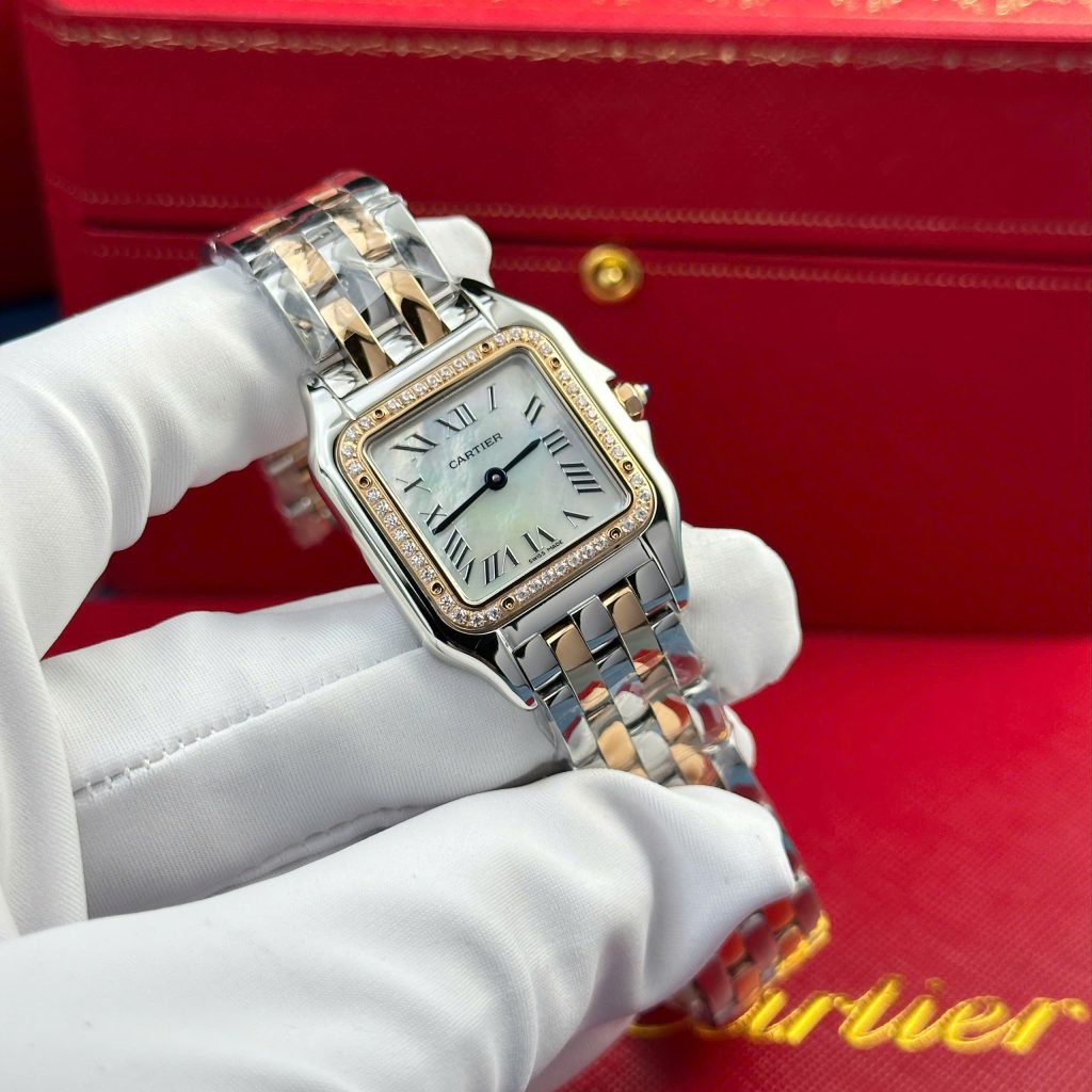 Cartier Panthere Demi Rose Gold Replica Watch Dial Mother Of Pearl AF Factory 27x36mm (2)