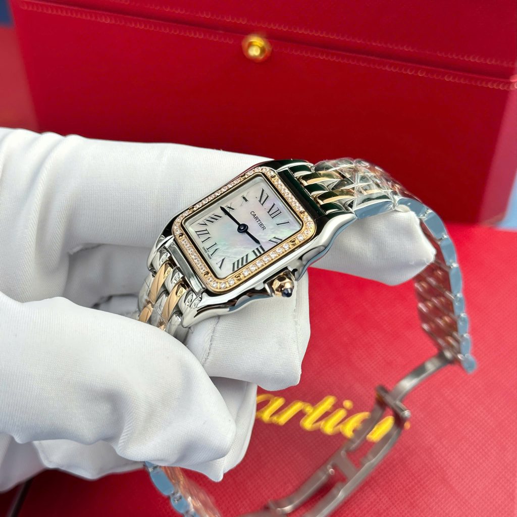 Cartier Panthere Demi Rose Gold Replica Watch Dial Mother Of Pearl AF Factory 27x36mm (2)