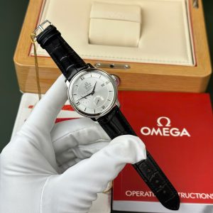 Omega De Ville Prestige Power Reserve Replica 11 Watch Black Leather Strap 39 (2)